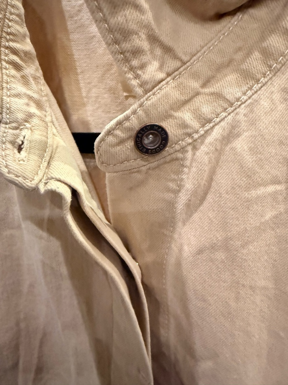 ÉTICA Pricilla Fray Hem Shirtdress in Canyon Sand Size Large - Picture 5 of 9